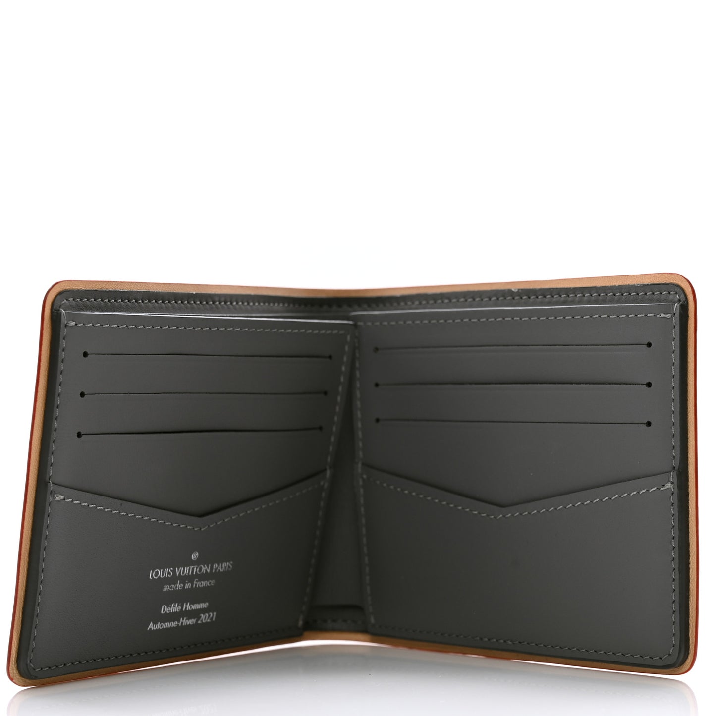 Monogram Mirror Slender Wallet Silver