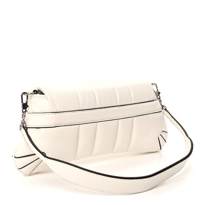 Gucci Nappa Vertical Matelasse Small Maxi Horsebit Chain Shoulder Bag Great White 2 of 8