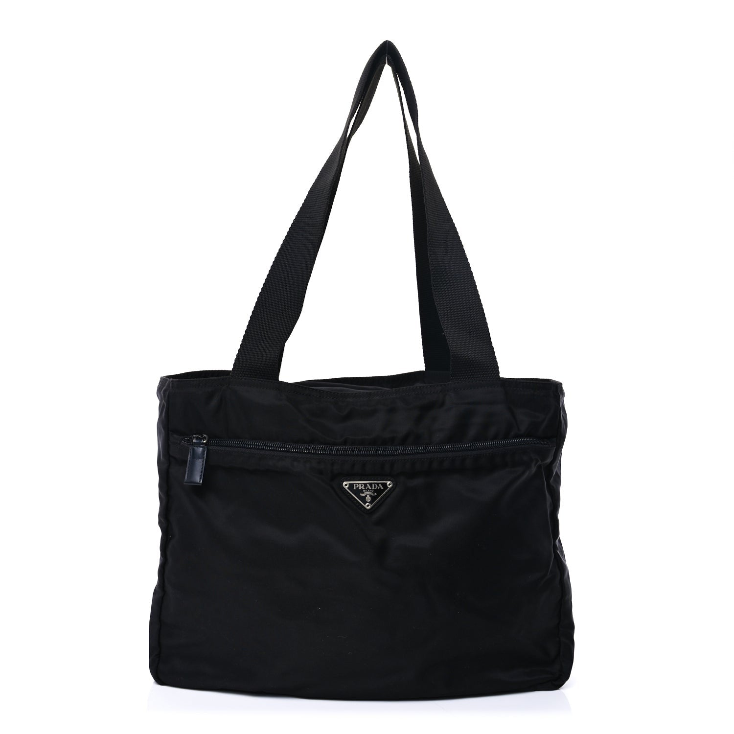 Prada Tessuto Nylon Saffiano Tote Black 1 of 8