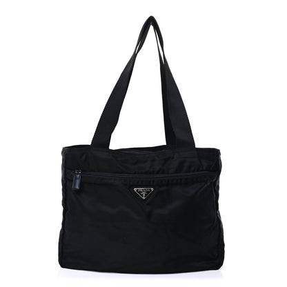 Prada Tessuto Nylon Saffiano Tote Black 1 of 8