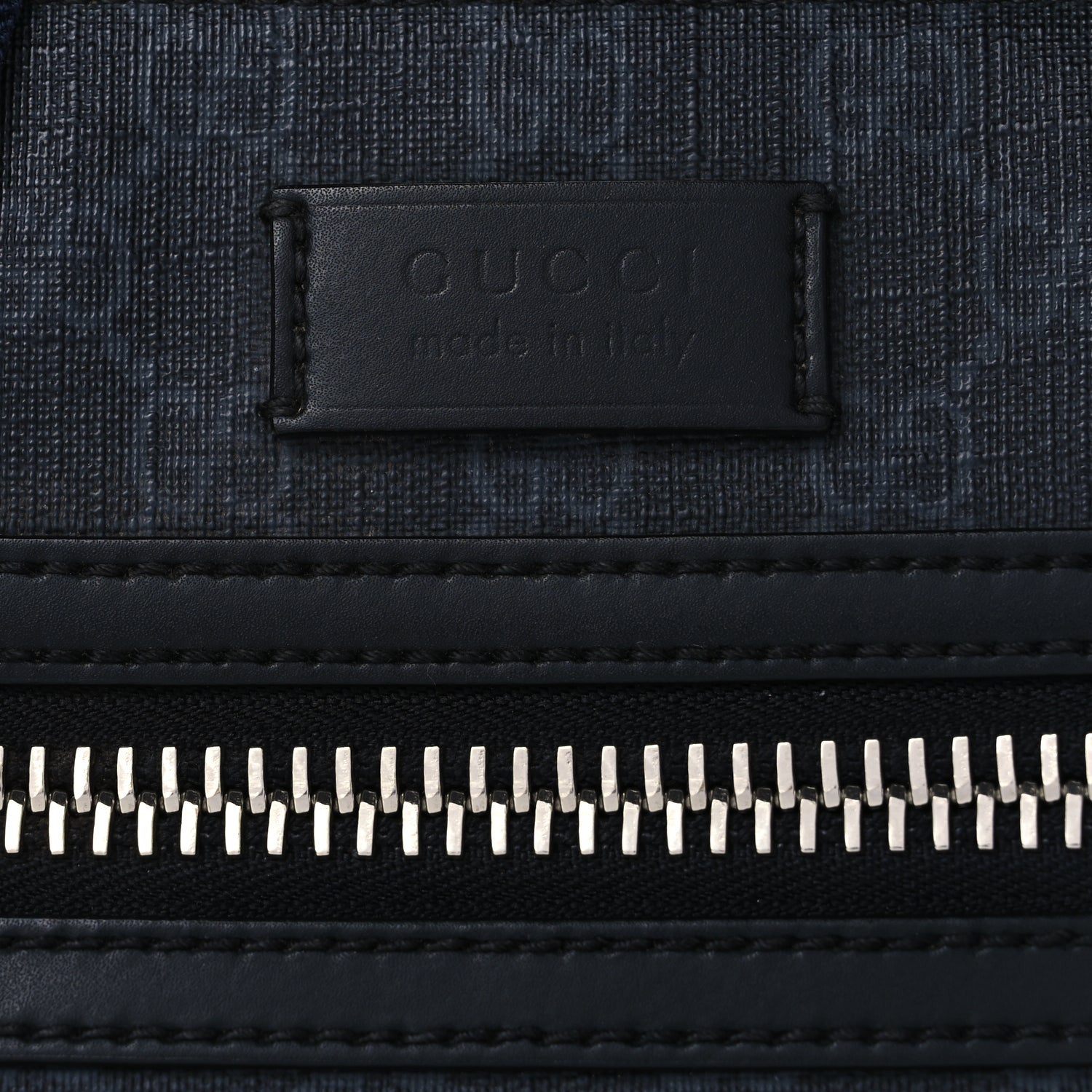 Gucci GG Supreme Monogram Web Small Flat Messenger Bag Black Grey 7 of 10