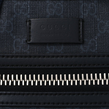 Gucci GG Supreme Monogram Web Small Flat Messenger Bag Black Grey 7 of 10