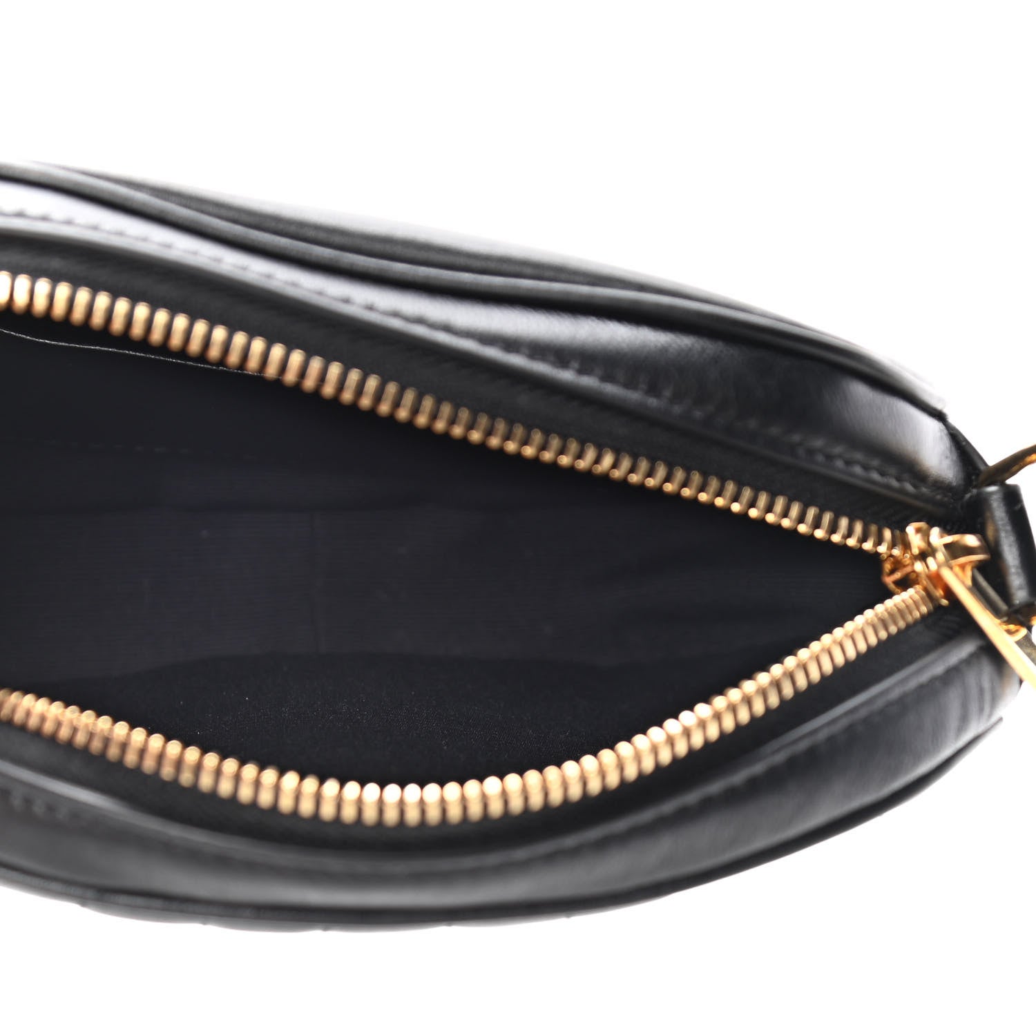 Celine Calfskin Quilted Small C Charm Bag Black 5 of 8