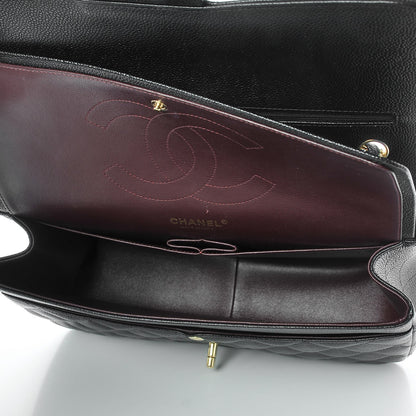 Chanel Caviar Quilted Jumbo Double Flap Black 6 of 9