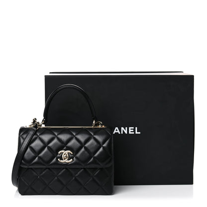 Chanel Lambskin Quilted Small Trendy CC Dual Handle Flap Bag Black 17 of 17