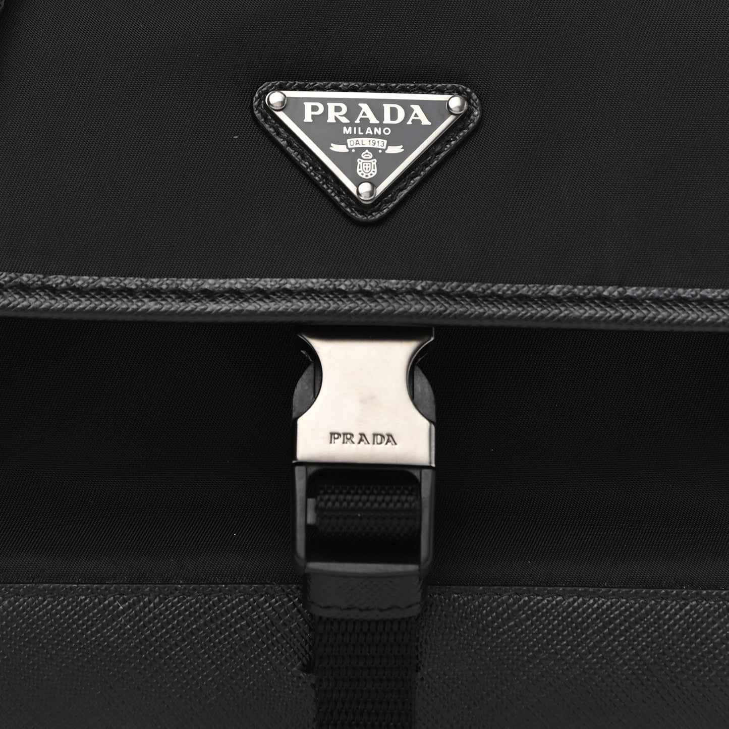 Re-Nylon Saffiano Smartphone Case Crossbody Black