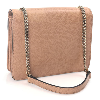 Gucci Dollar Calfskin Small Interlocking G Shoulder Bag Camelia 2 of 9