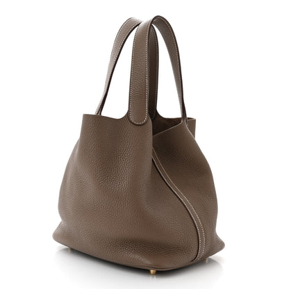 Hermes Taurillon Clemence Picotin Lock 22 MM Etoupe 2 of 10