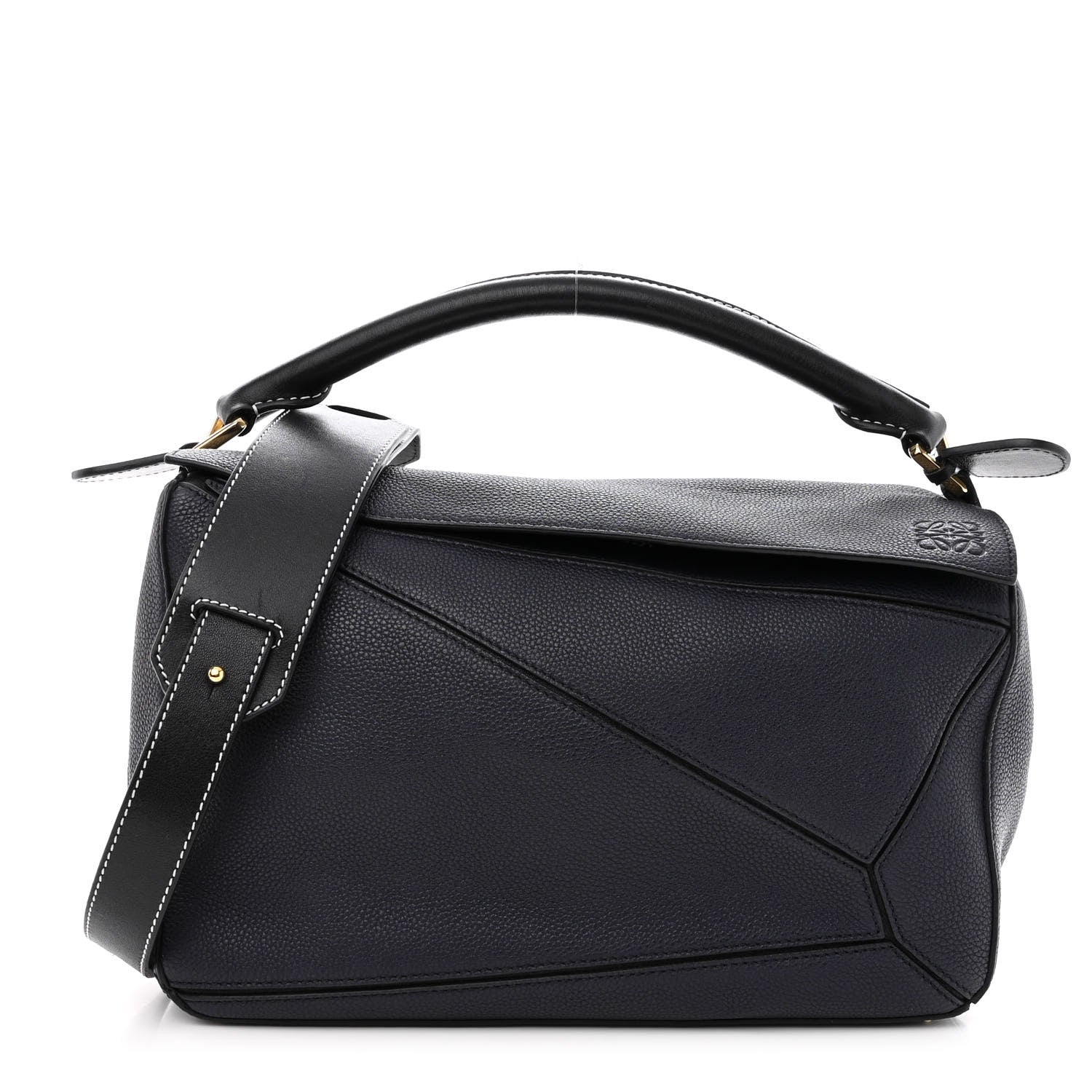 Loewe Calfskin Medium Puzzle Bag Midnight Blue Black 1 of 10