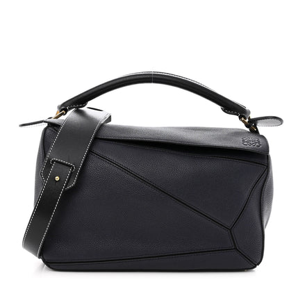 Loewe Calfskin Medium Puzzle Bag Midnight Blue Black 1 of 10