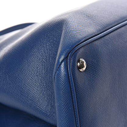Prada Saffiano Cuir Twin Tote Bleuette 9 of 12