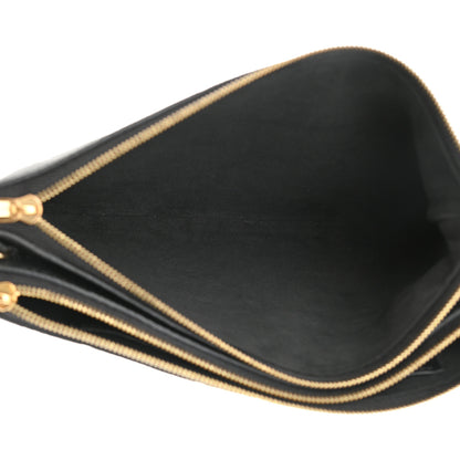 Louis Vuitton Empreinte Double Zip Pochette Black 5 of 12