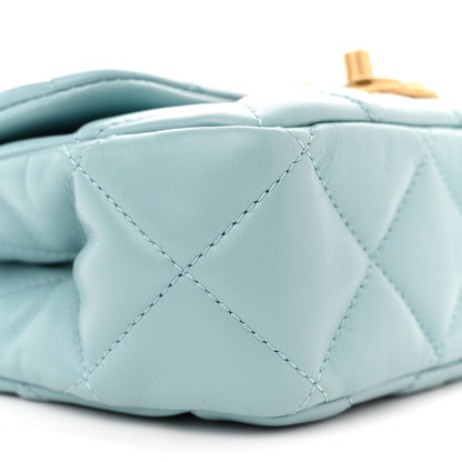 Chanel Lambskin Quilted Mini Flap Light Blue 10 of 11