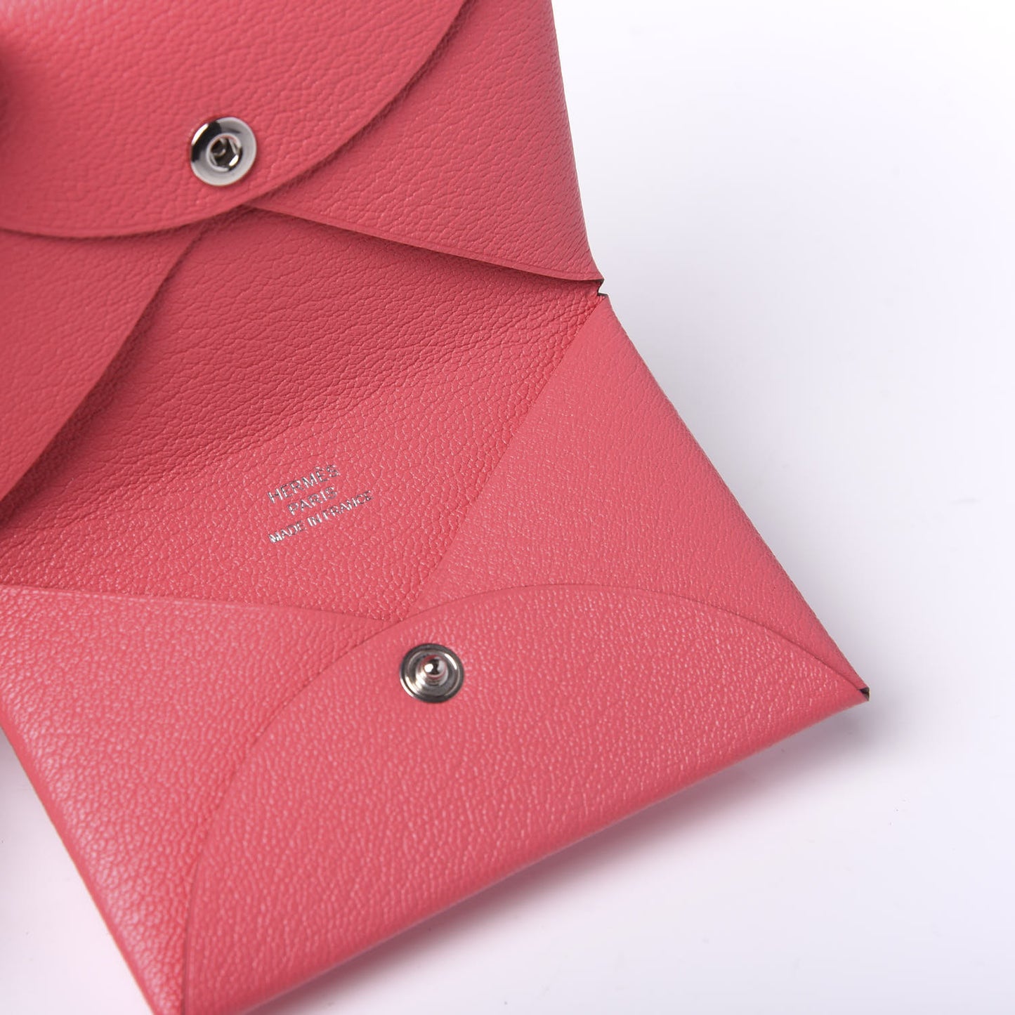 Chevre Mysore Calvi Card Case Rose Lipstick