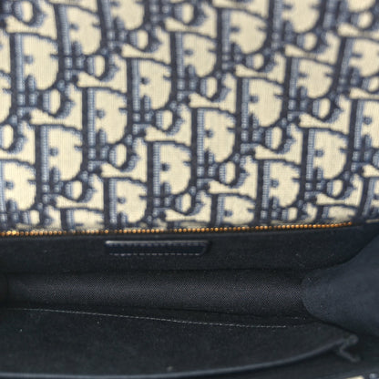 Christian Dior Oblique 30 Montaigne Flap Bag Blue 4 of 8
