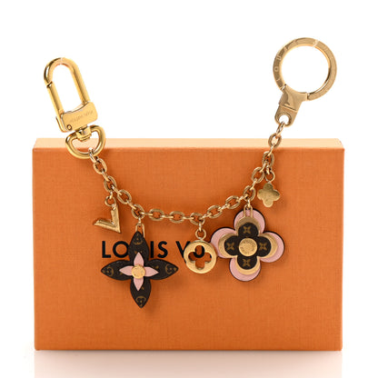 Louis Vuitton Brass Monogram Blooming Flowers Bag Charm Key Holder Rose Ballerine 5 of 5