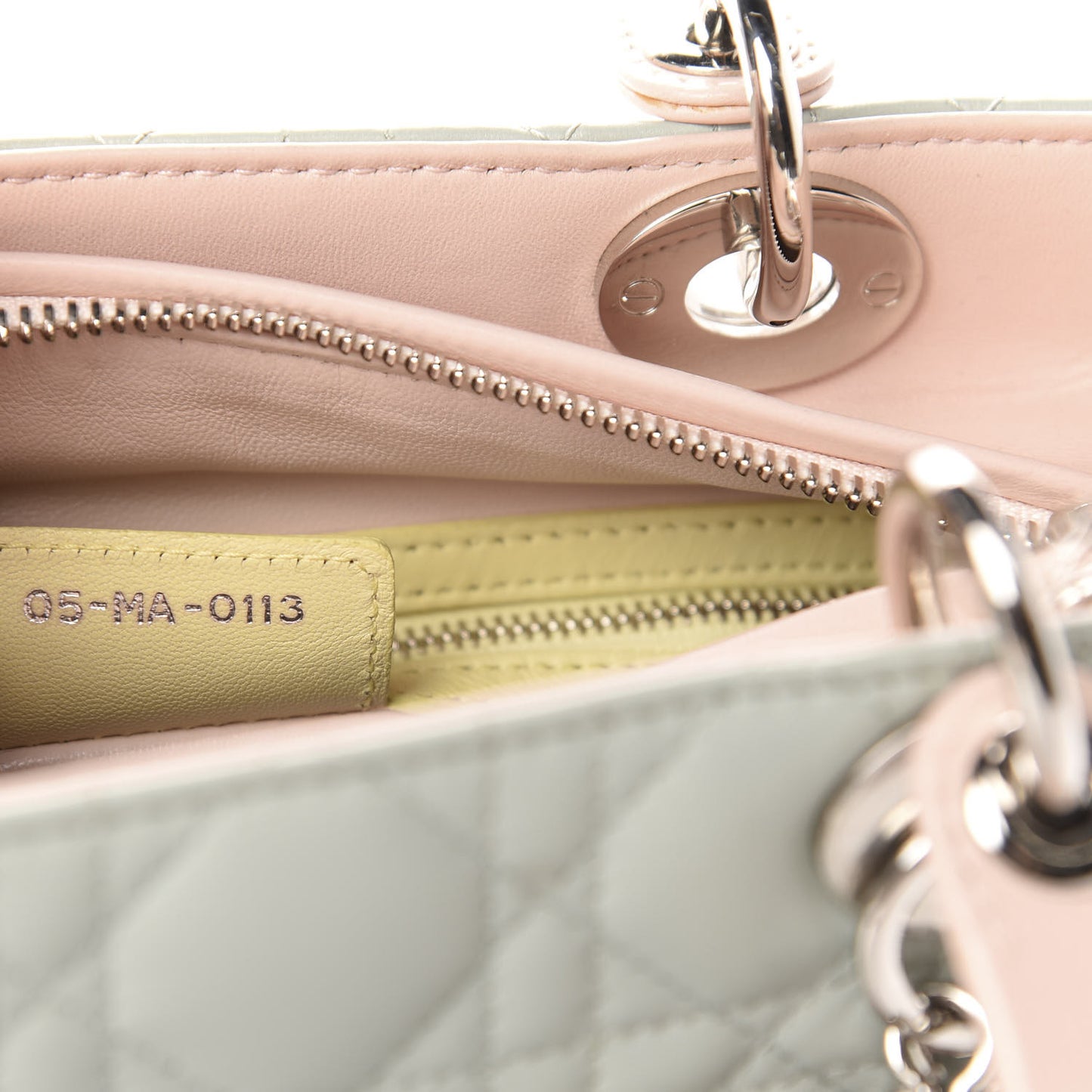 Lambskin Cannage Medium Tri-Color Lady Dior Multicolor