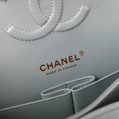 Chanel Caviar Quilted Medium Double Flap Light Blue 8 of 10