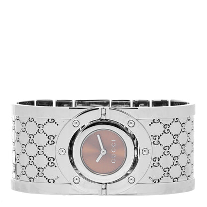 Gucci Stainless Steel 33mm Twirl Quartz Watch Brown 2 of 4