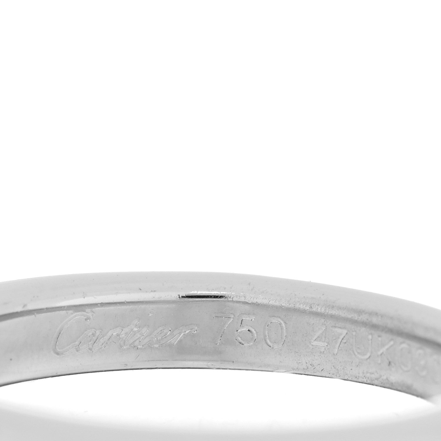 Cartier 18K White Gold Diamond .30ct C De Cartier Solitaire Ring 49 5 4 of 4