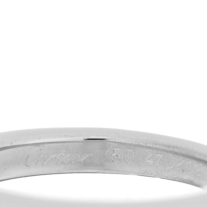 Cartier 18K White Gold Diamond .30ct C De Cartier Solitaire Ring 49 5 4 of 4