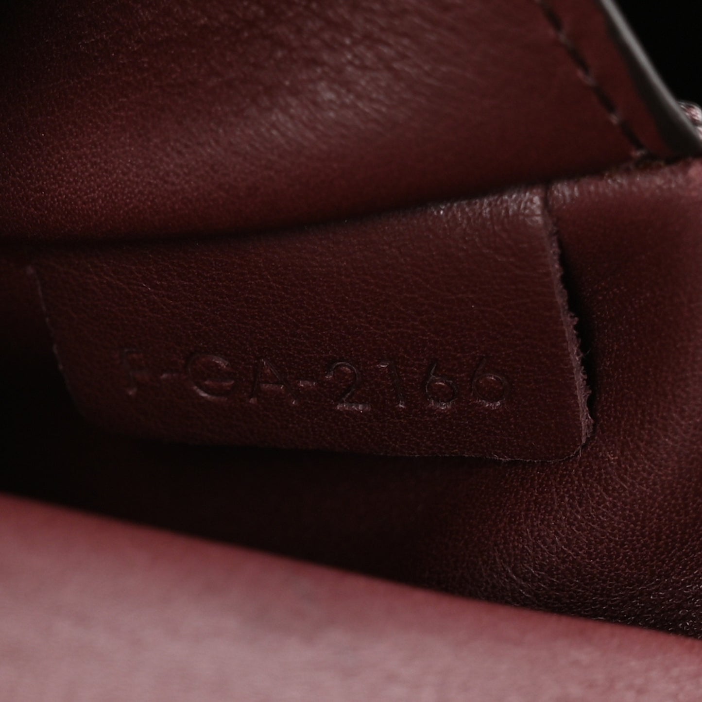 Supple Natural Calfskin Medium Tri-Fold Bag Burgundy