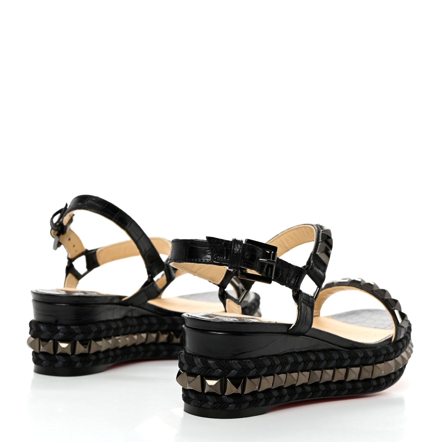 Alligator Rope Cataclou 60 Platform Sandals 35 Black