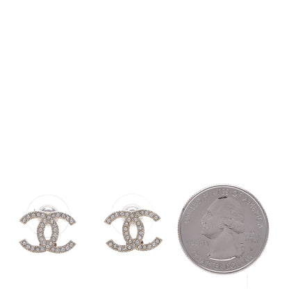 Chanel Crystal CC Earrings Gold 2 of 4