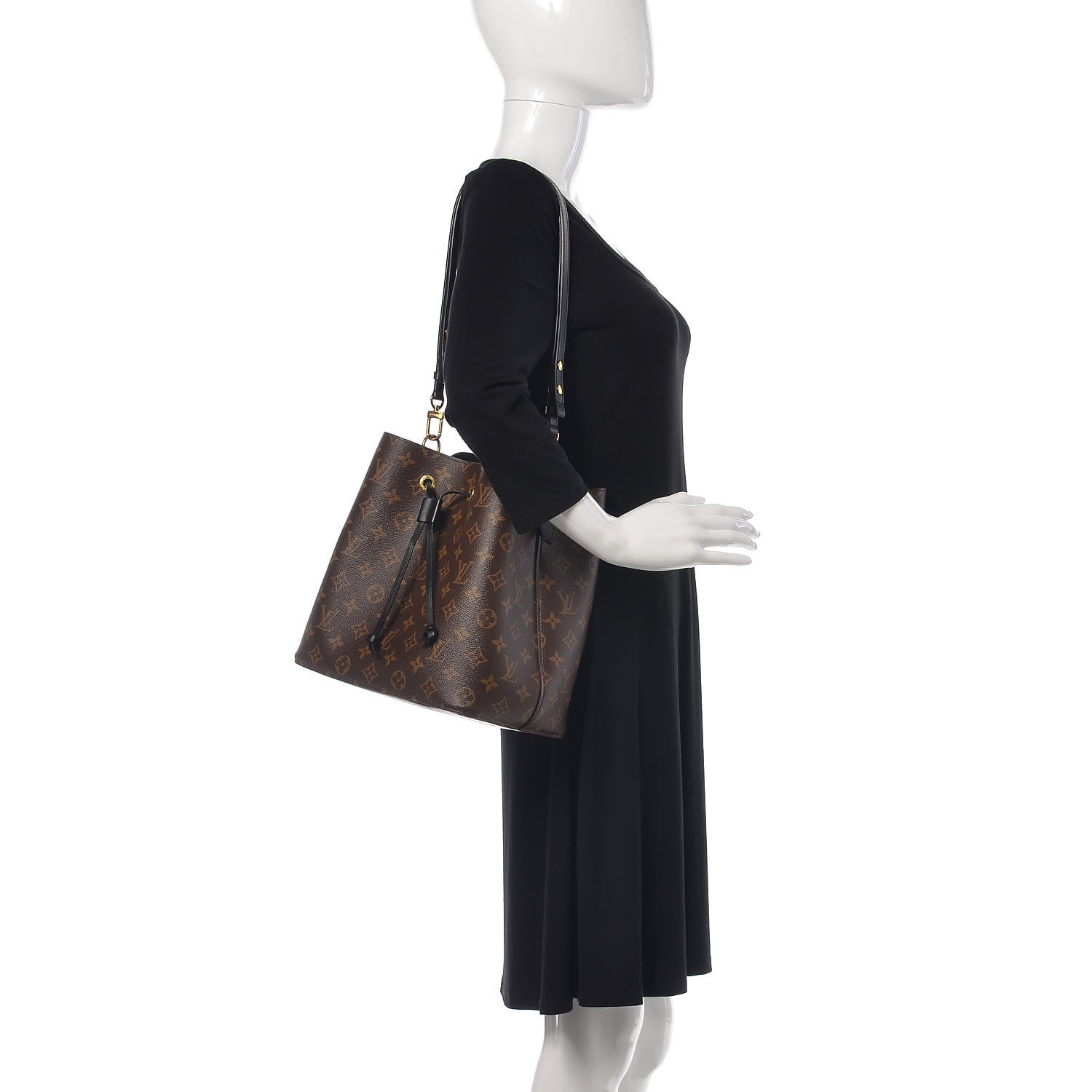 Louis Vuitton Monogram Neonoe MM Black 2 of 9