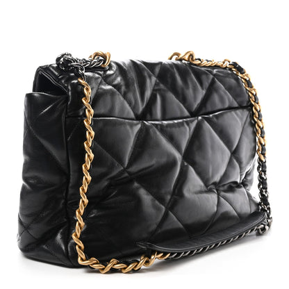Chanel Lambskin Quilted Maxi 19 Flap Black 3 of 7