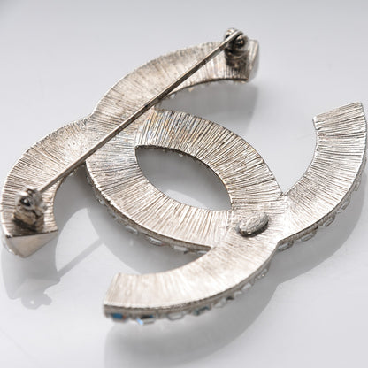 Chanel Baguette Crystal CC Brooch Silver 6 of 6