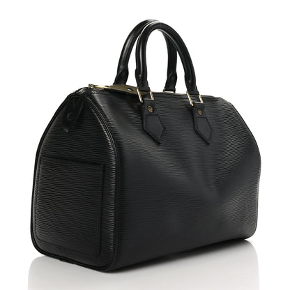 Louis Vuitton Epi Speedy 25 Black 3 of 12