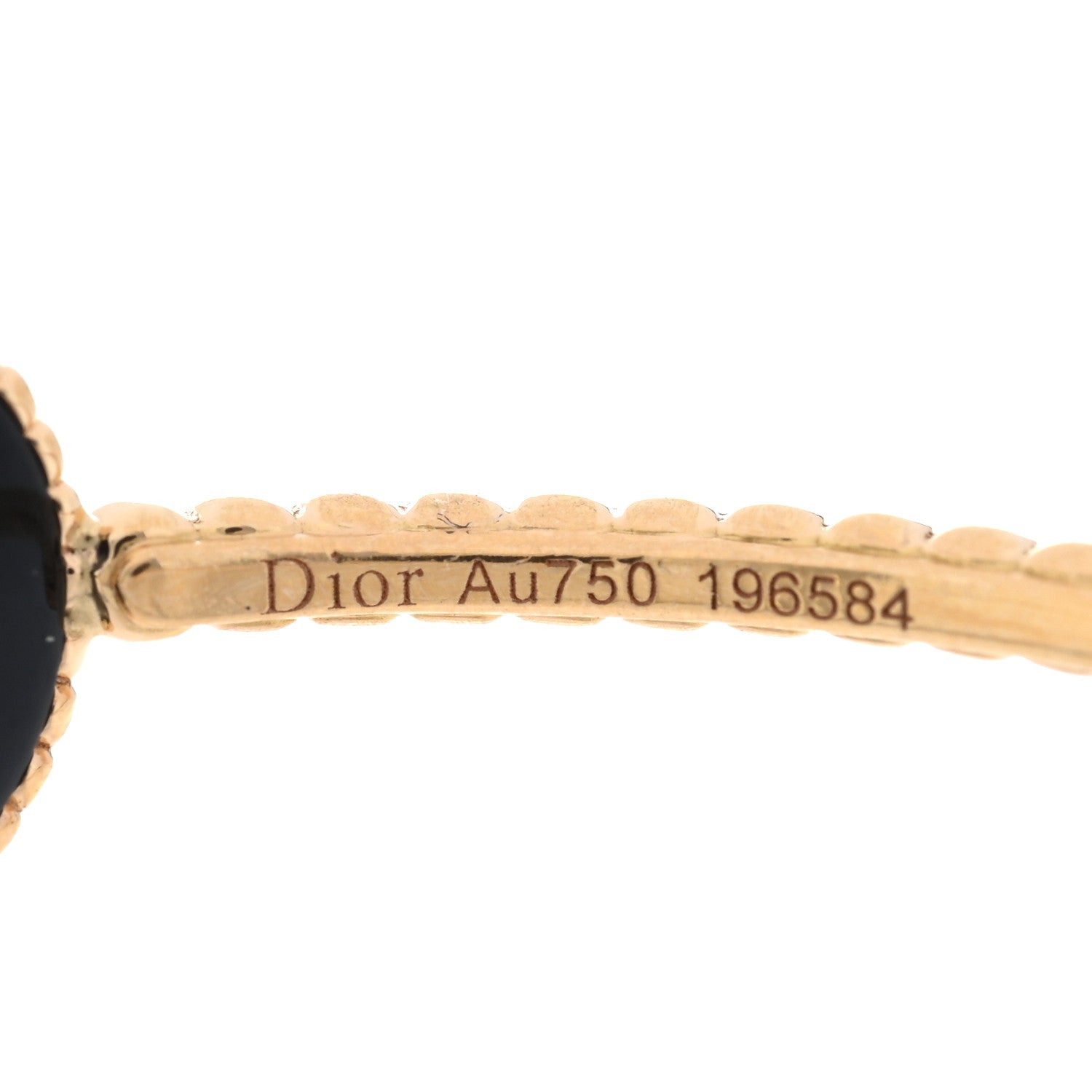 Christian Dior 18K Rose Gold Diamond Black Onyx Rose Des Vents Hoop Earrings 4 of 4