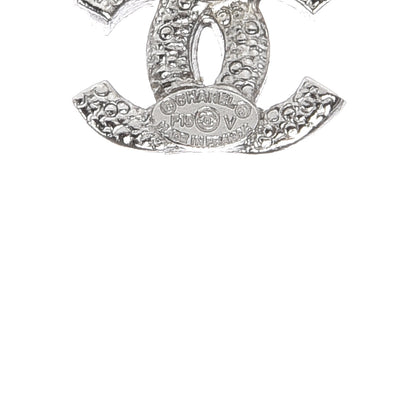 Chanel Crystal Mini Timeless CC Earrings Silver 4 of 10