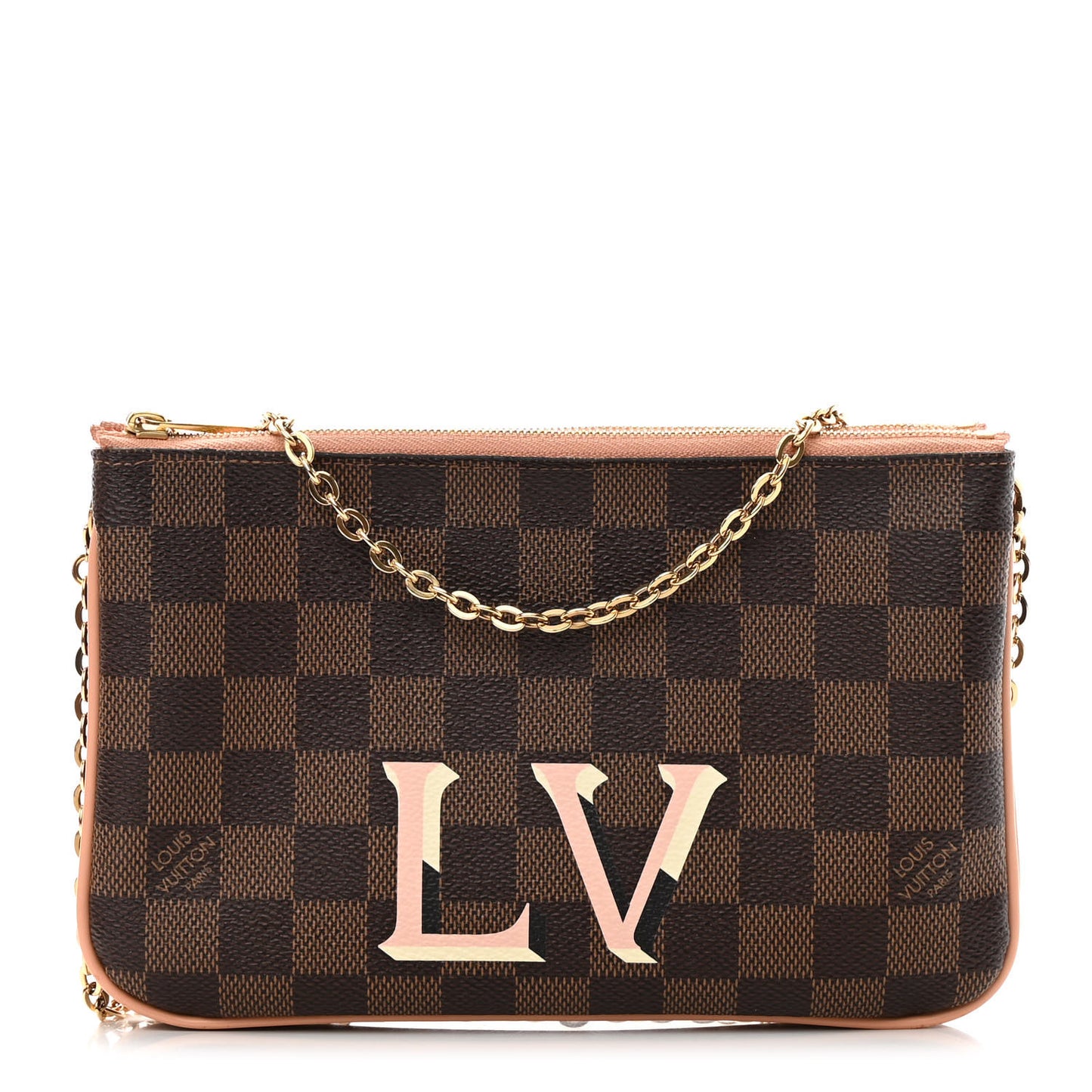 Damier Ebene Double Zip Pochette