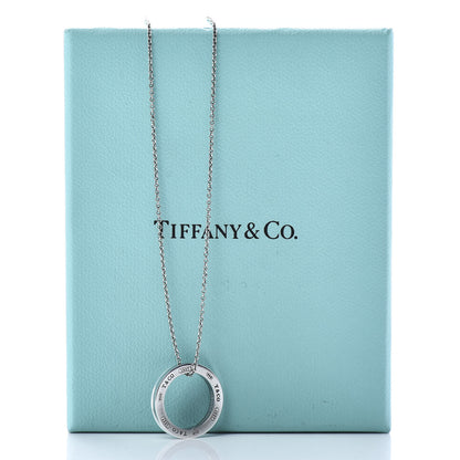 Tiffany Sterling Silver 1837 Circle Pendant Necklace 7 of 7