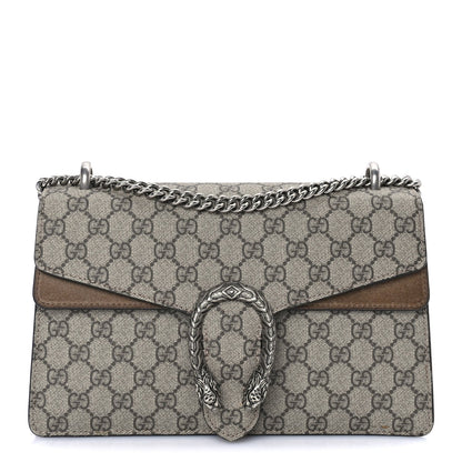 Gucci GG Supreme Monogram Small Dionysus Shoulder Bag  Taupe 1 of 7