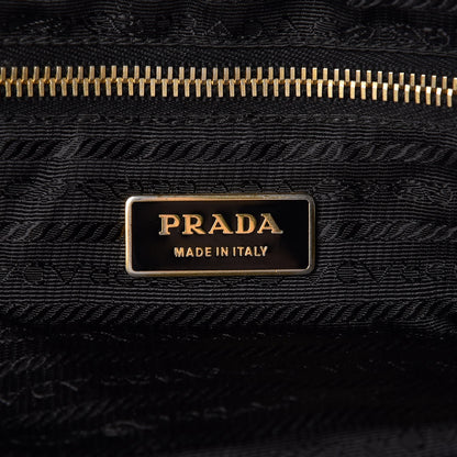 Prada Tessuto Nylon Chevron Quilted Dome Satchel Grey 6 of 13