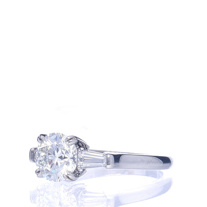 Harry Winston Platinum Diamond 1.40ct Classic Winston Round Brilliant Engagement Ring 51 5.75 4 of 7