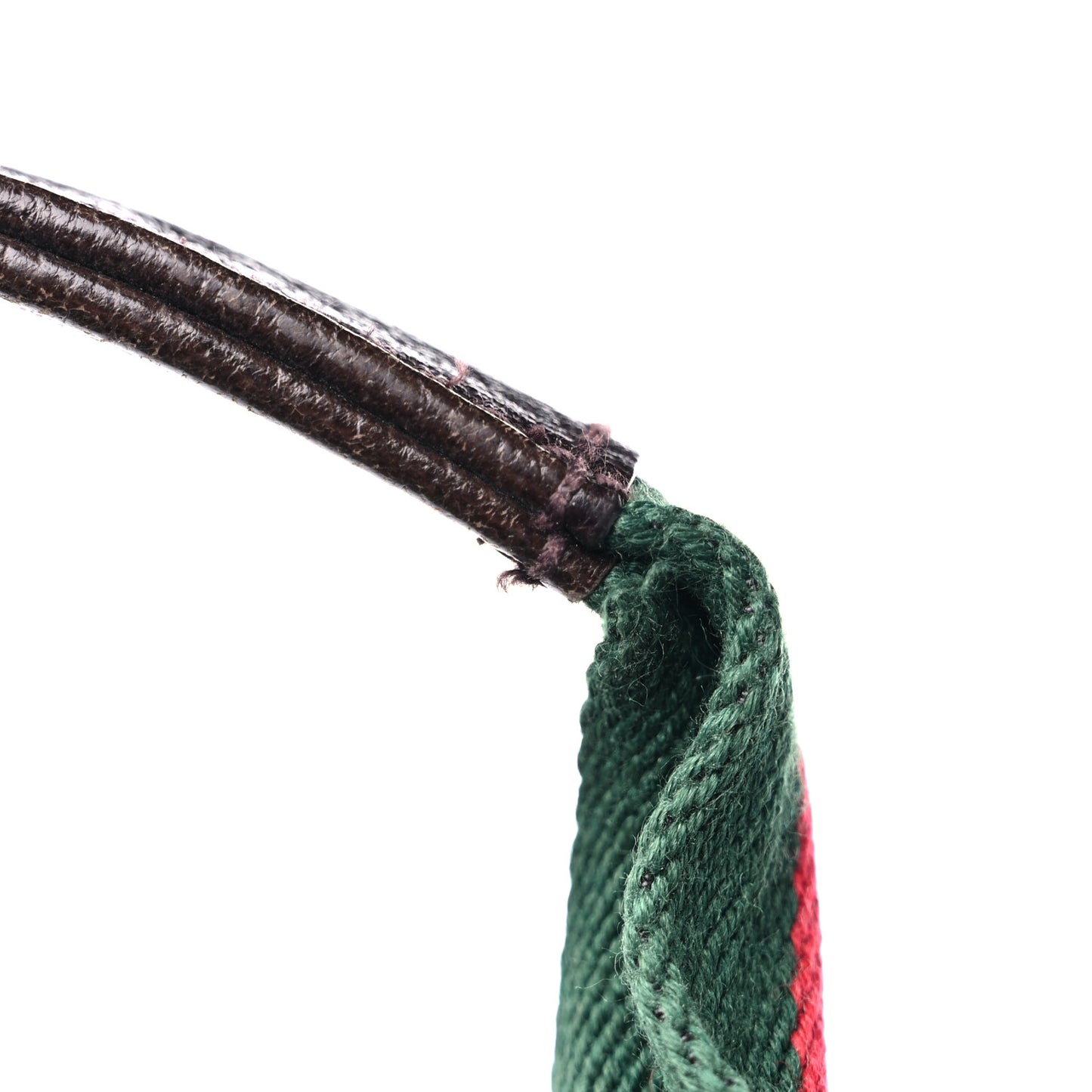 GG Monogram Large Web Handle Vertical Tote Dark Brown