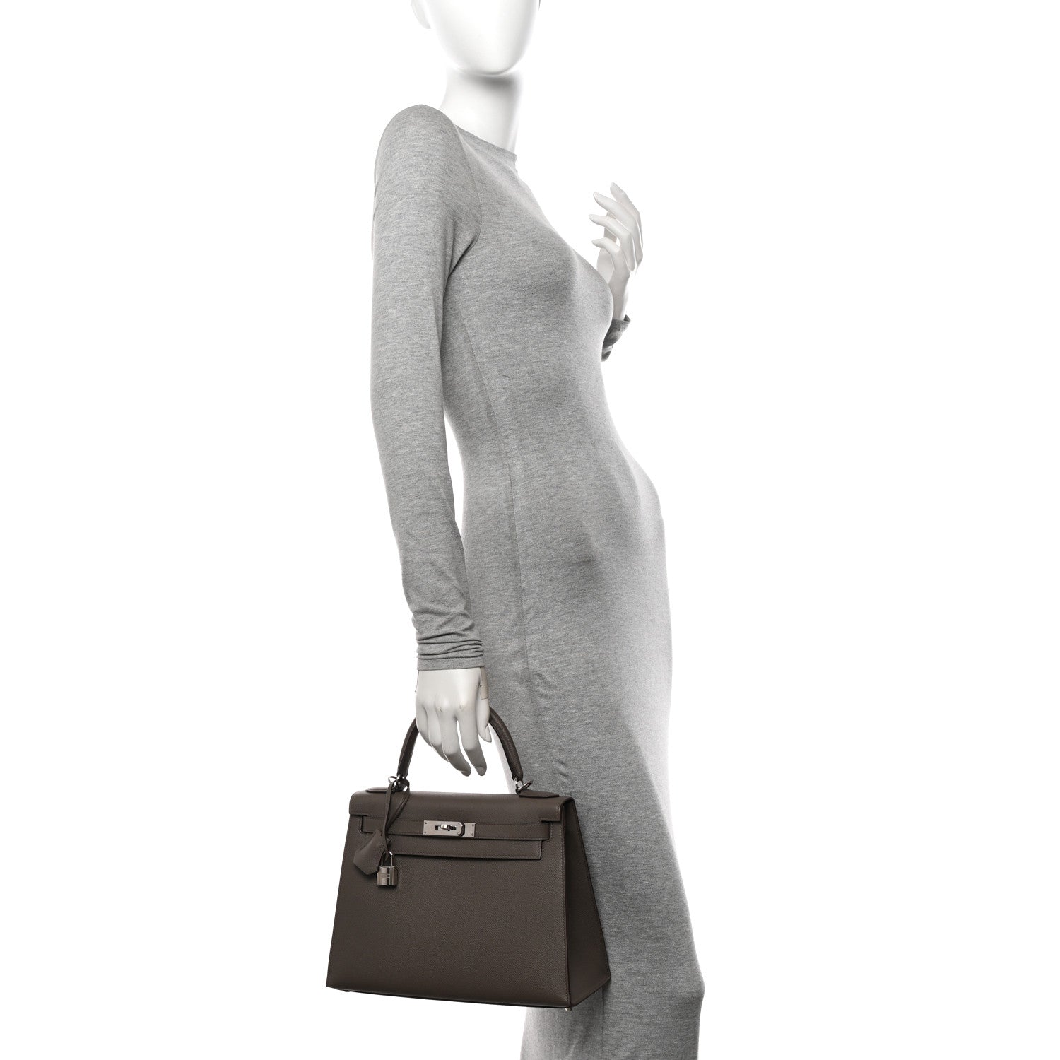 Hermes Epsom Kelly Sellier 28 Etain 2 of 12