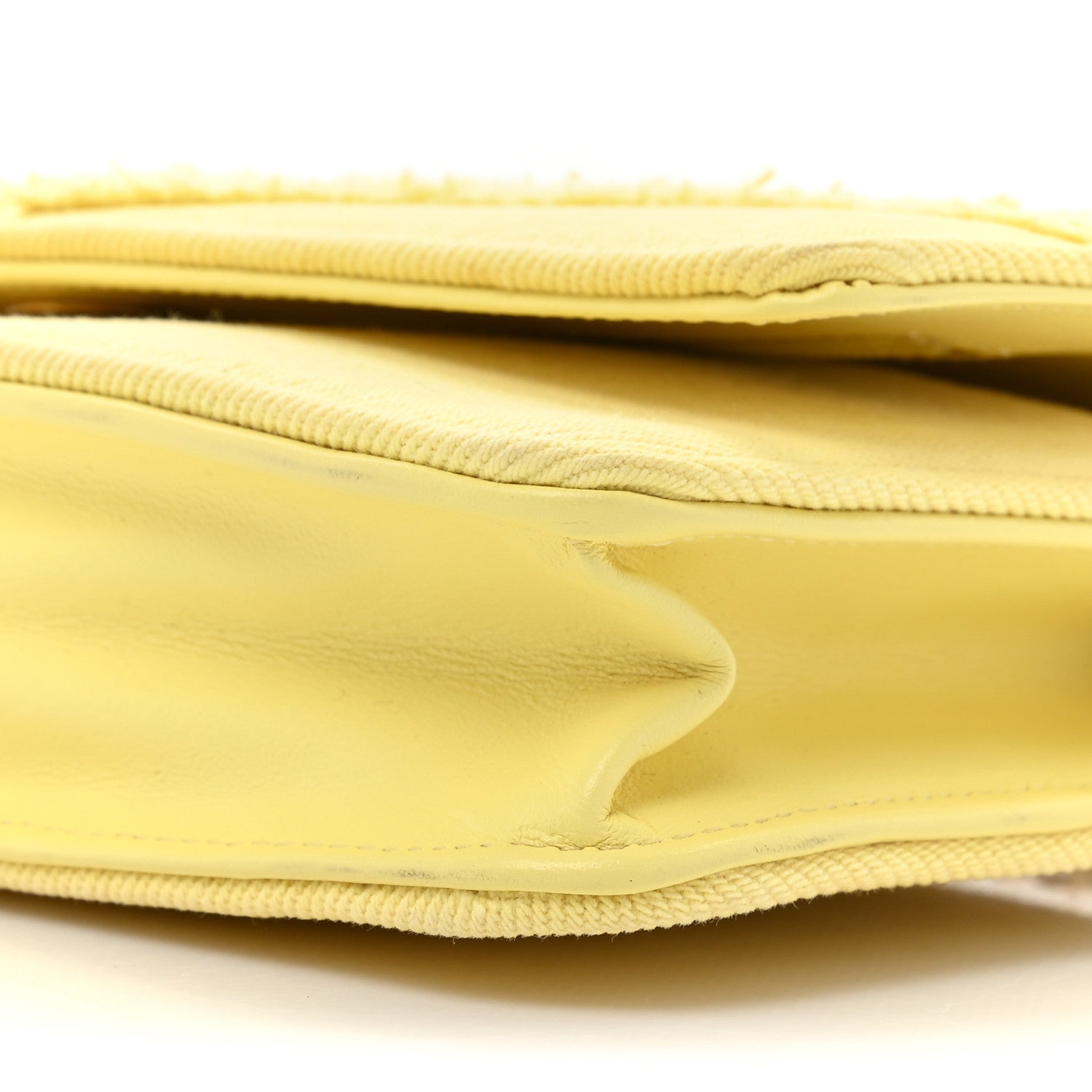 Chanel Denim Quilted Coco Wallet On Chain WOC Yellow 11 of 15