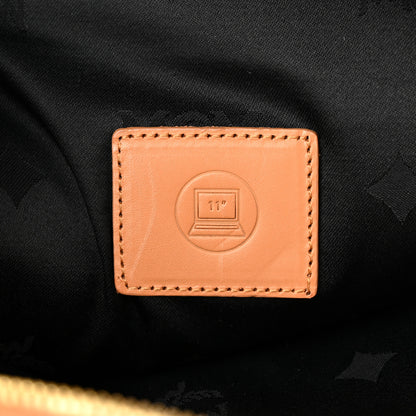 MCM Visetos Studded Small Stark M Logo Collection Backpack Cognac 5 of 9