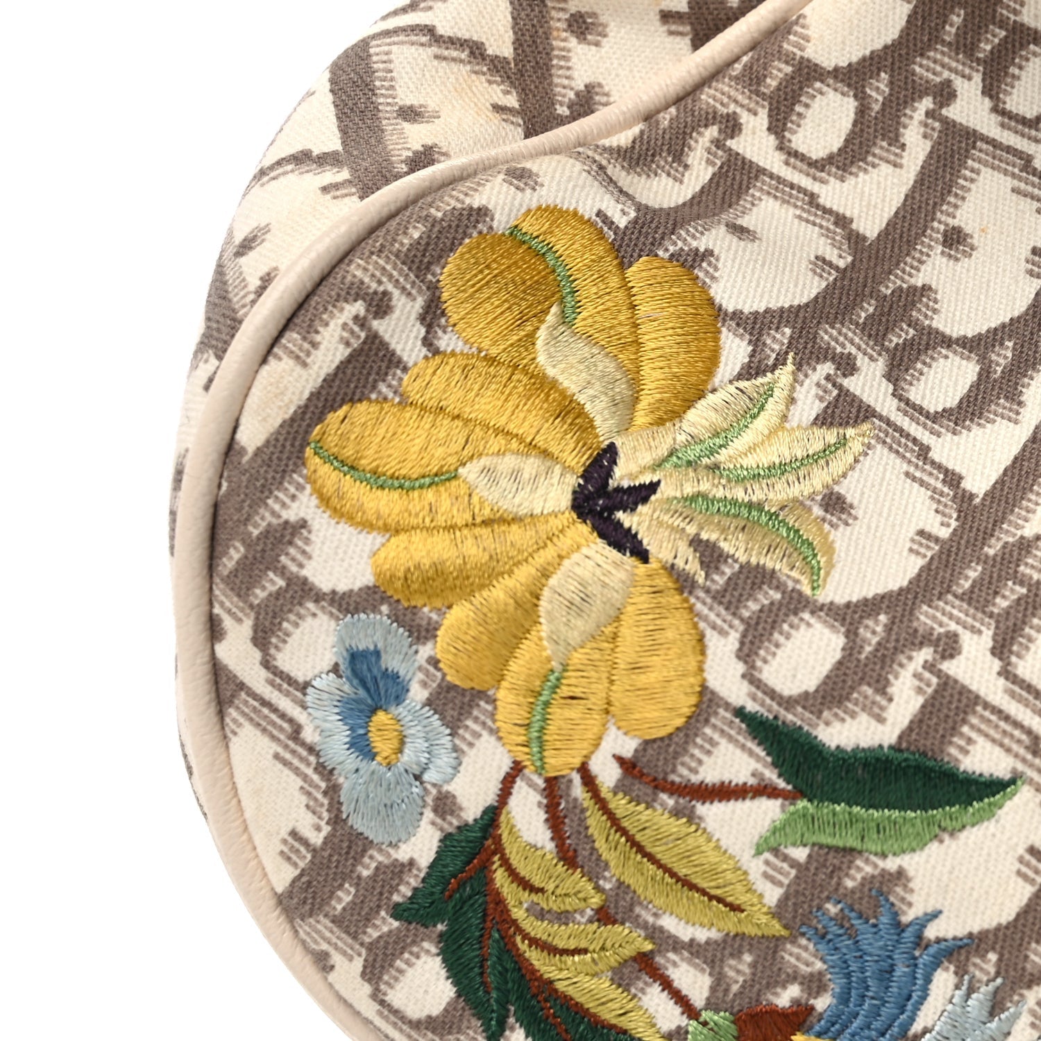 Christian Dior Monogram Vintage Flowers Saddle Bag  Beige 6 of 8
