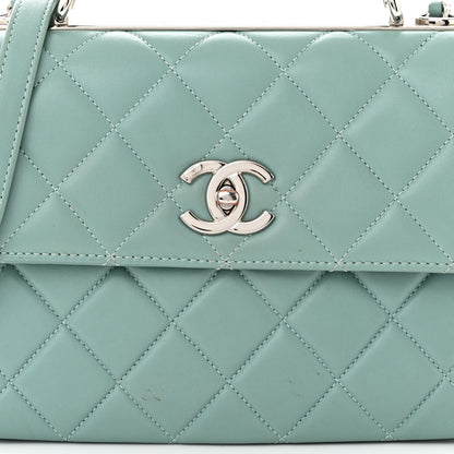 Chanel Lambskin Quilted Small Trendy CC Flap Dual Handle Bag Light Blue 8 of 15