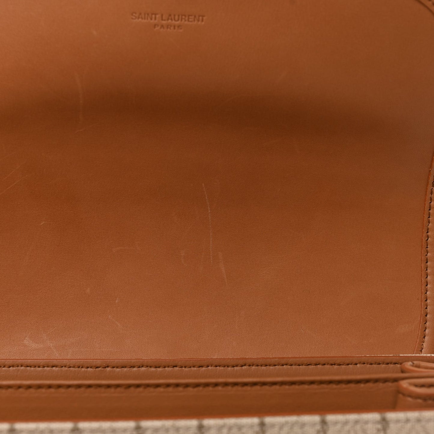 Canvas All-Over Monogram Small Le Monogramme Satchel Beige Kaki Brown Gold