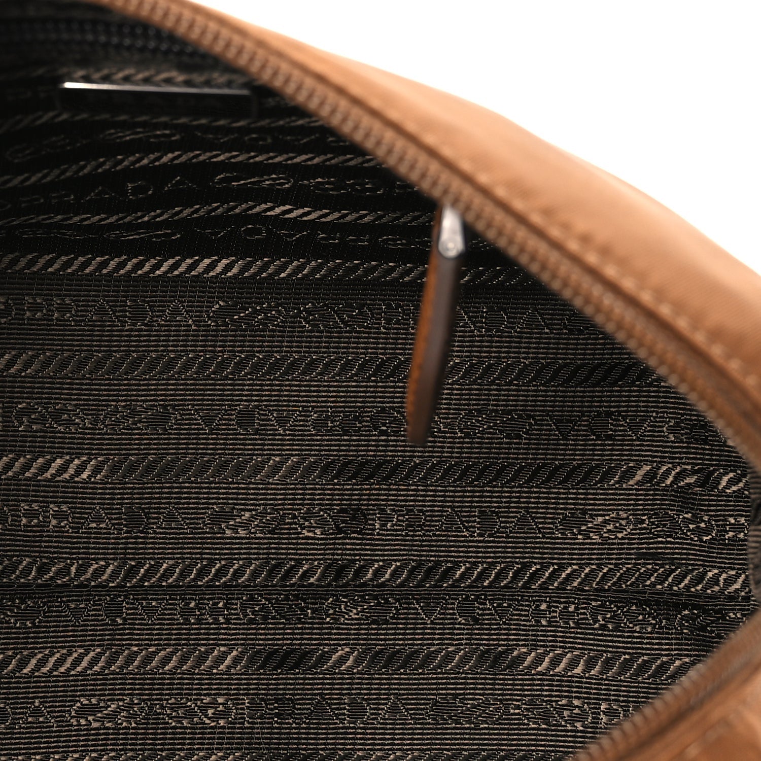 Prada Re-Nylon Vela Saffiano Wristlet Brandy 5 of 6