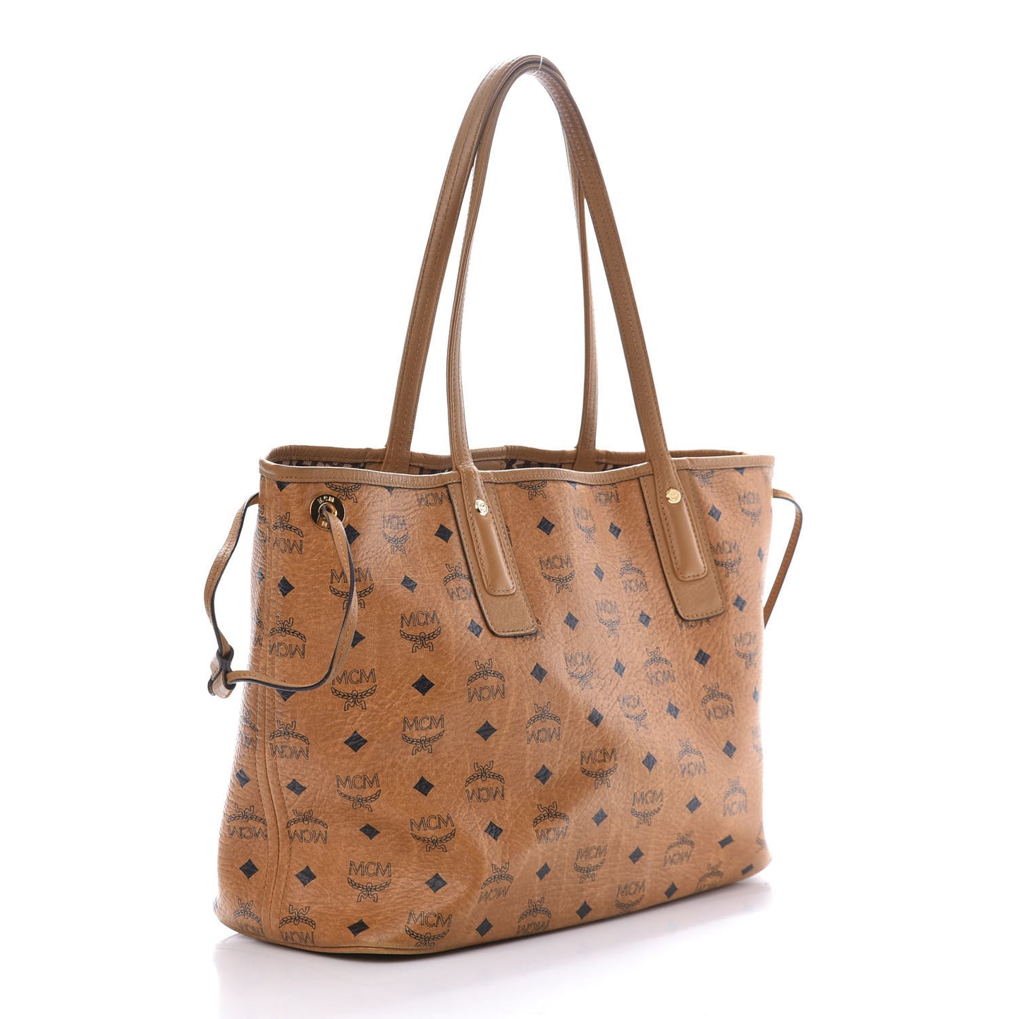 Visetos Medium Liz Reversible Shopper Tote Cognac