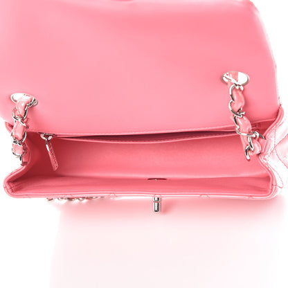 Chanel Patent Calfskin Quilted Mini Rectangular Flap Pink 7 of 11