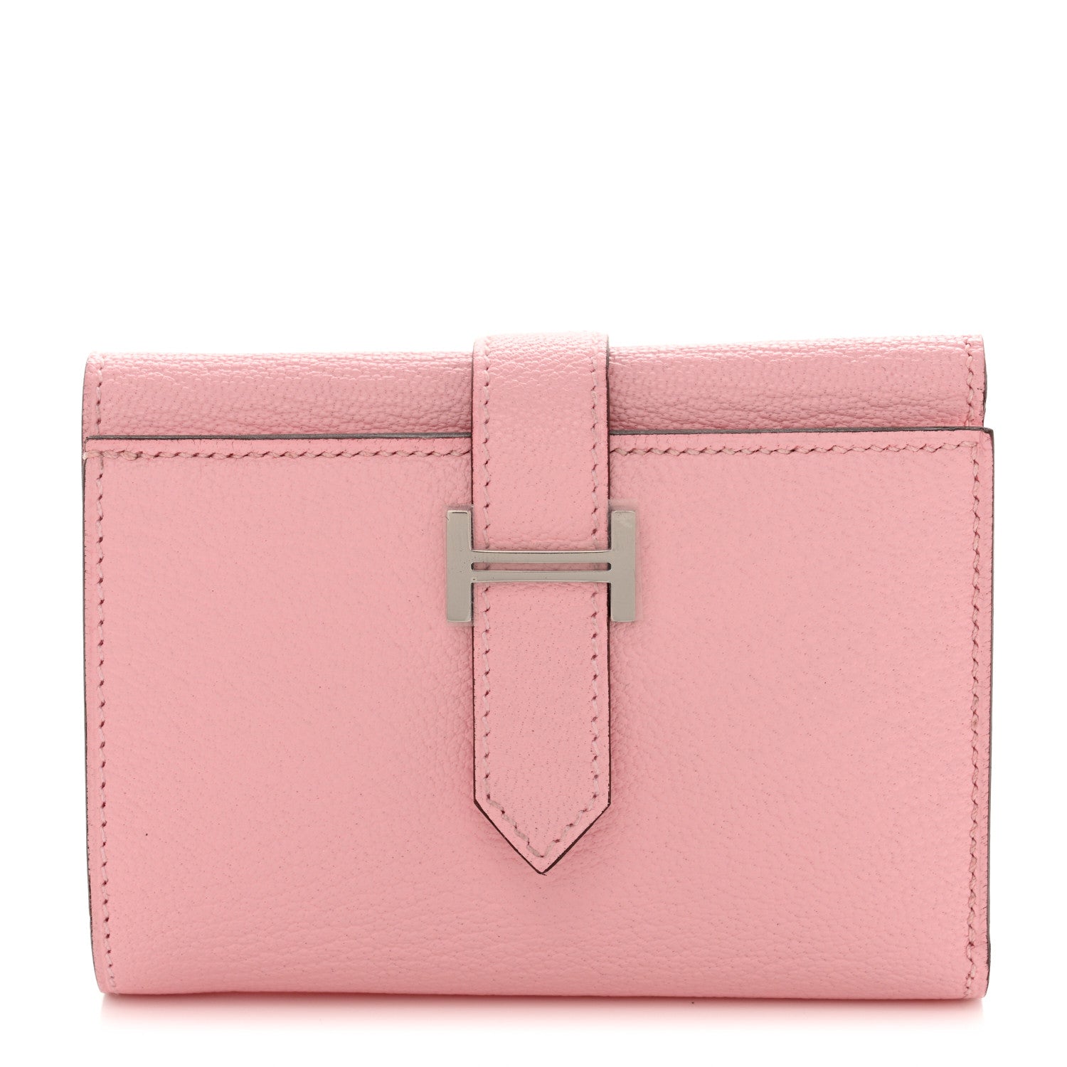 Hermes Chevre Mysore Tri-Fold Compact Bearn Wallet Rose Sakura 1 of 8